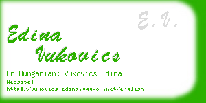 edina vukovics business card